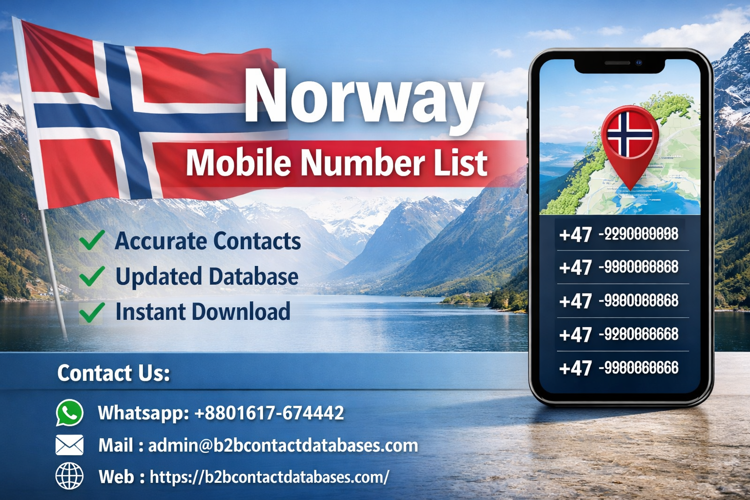 Norway Mobile  Number List